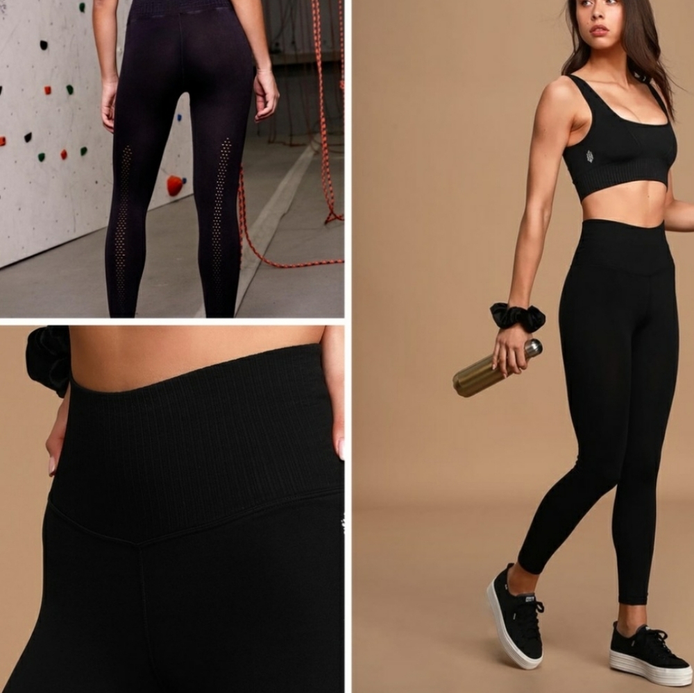 Free People Movement Good Karma Black XS/S Leggings - Picture 1 of 4